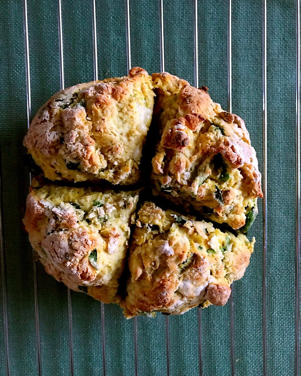 菠菜南瓜奶酪丹波面包丨健康·烘焙