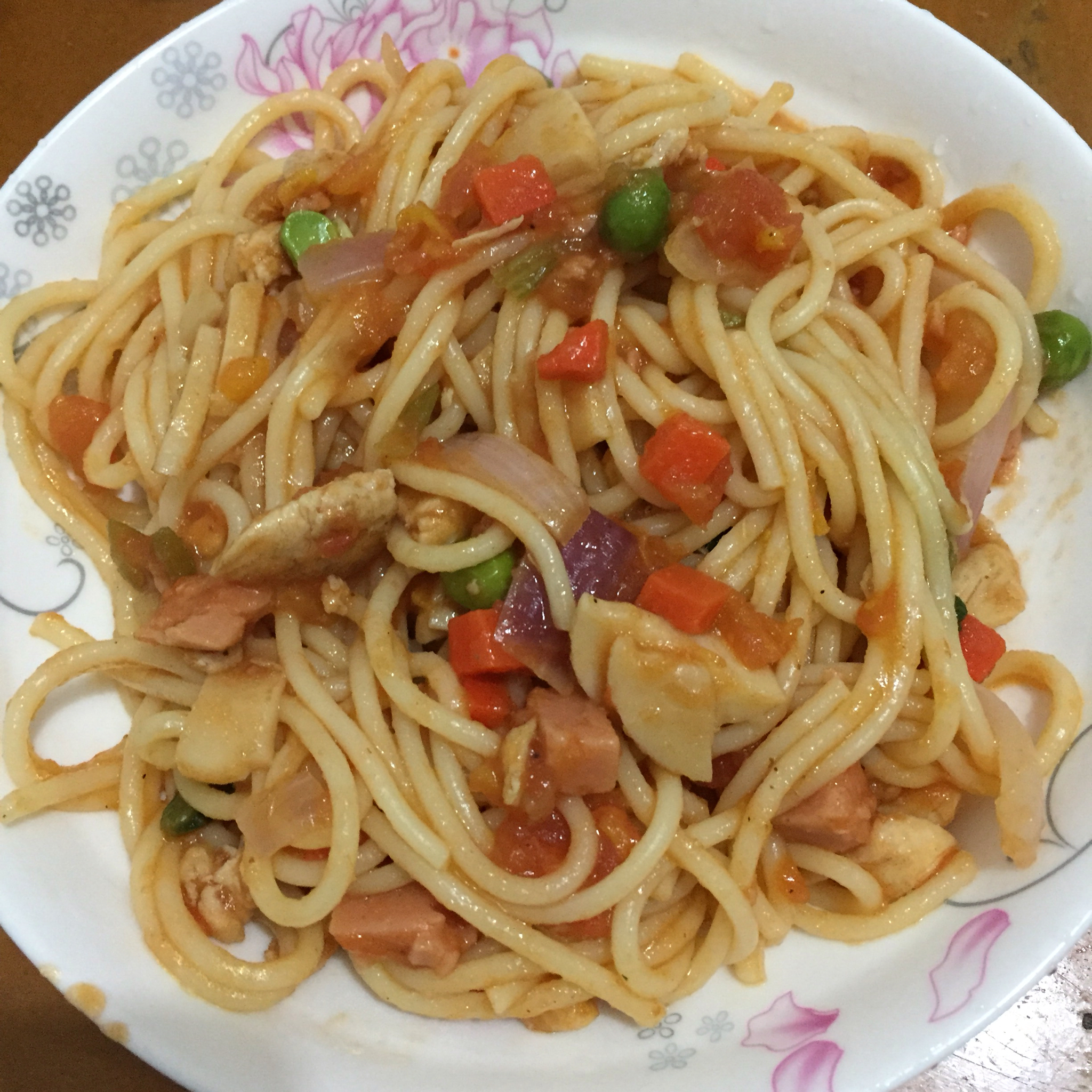 小米卡丶做的番茄意大利面简易版