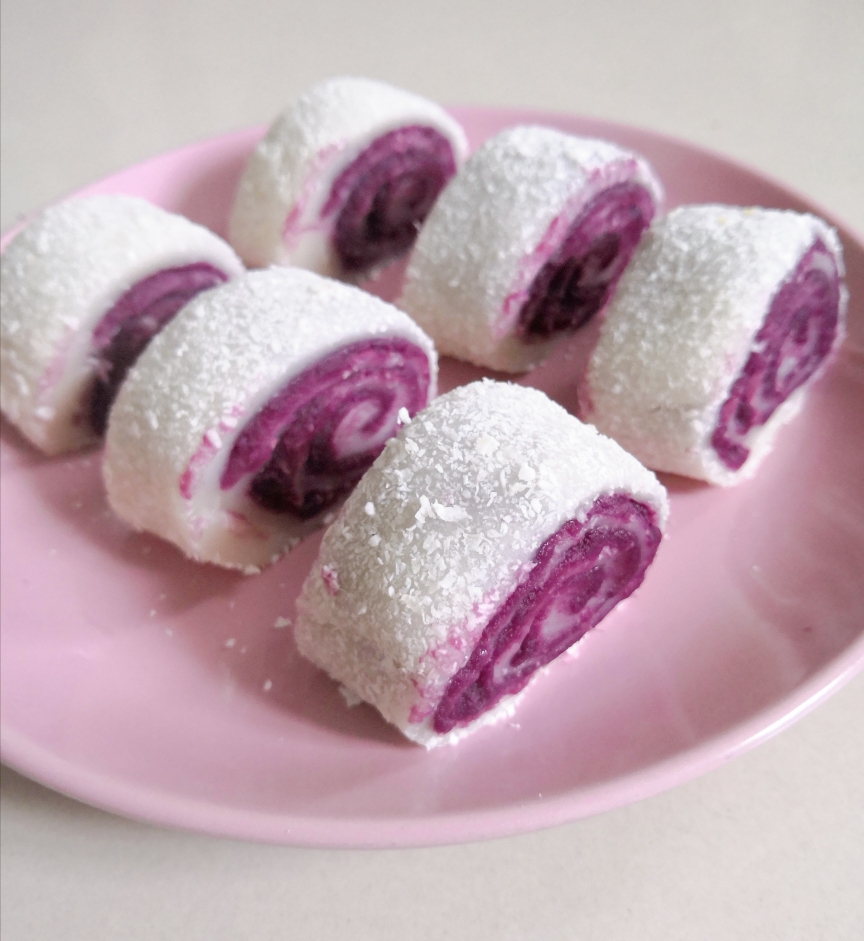 椰蓉紫薯糯米卷