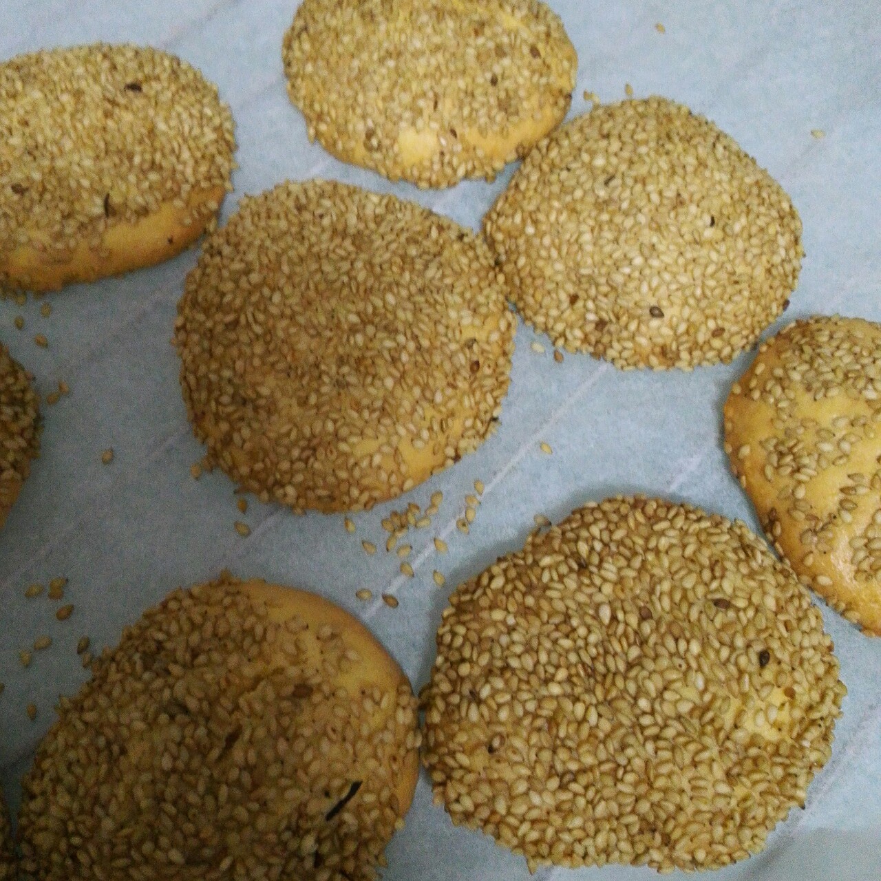 玉米面麻饼