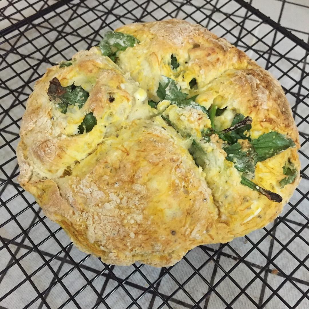 菠菜南瓜奶酪丹波面包丨健康·烘焙