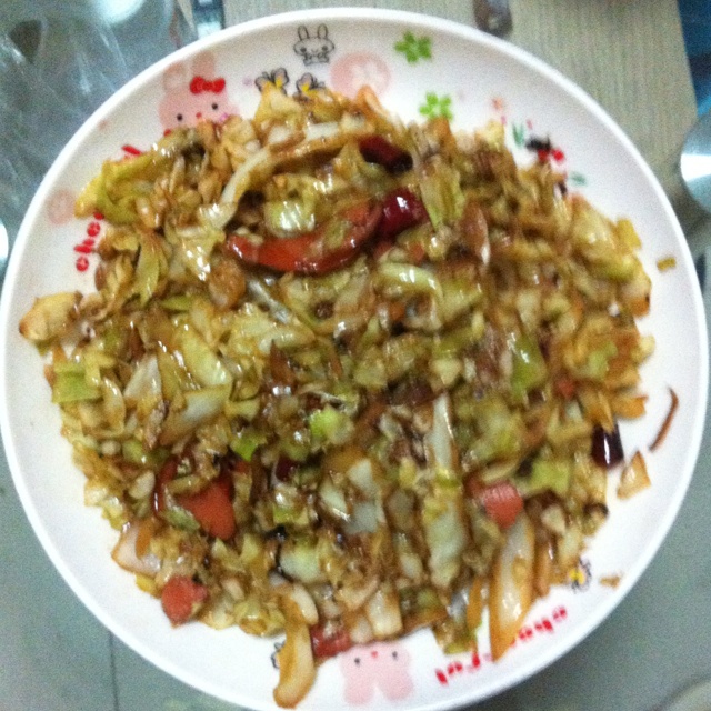 炝锅圆白菜丝