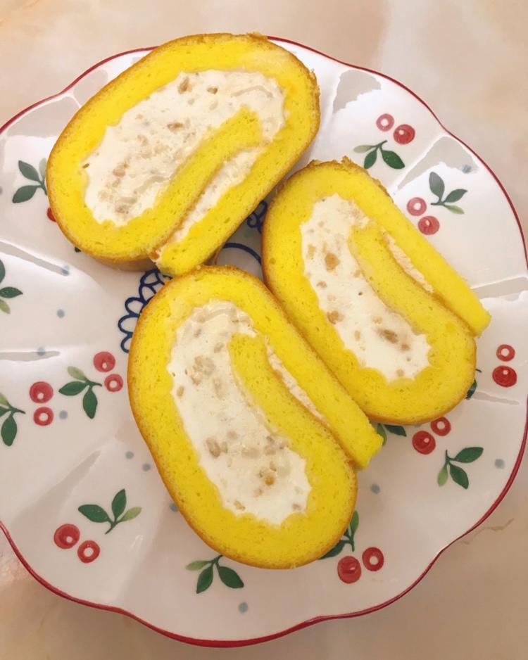 芒果蛋糕卷（详细的小四卷制作视频）