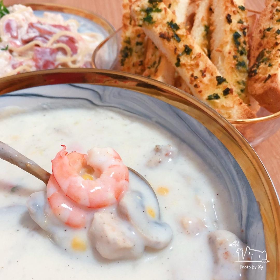 鸡茸奶油蘑菇汤