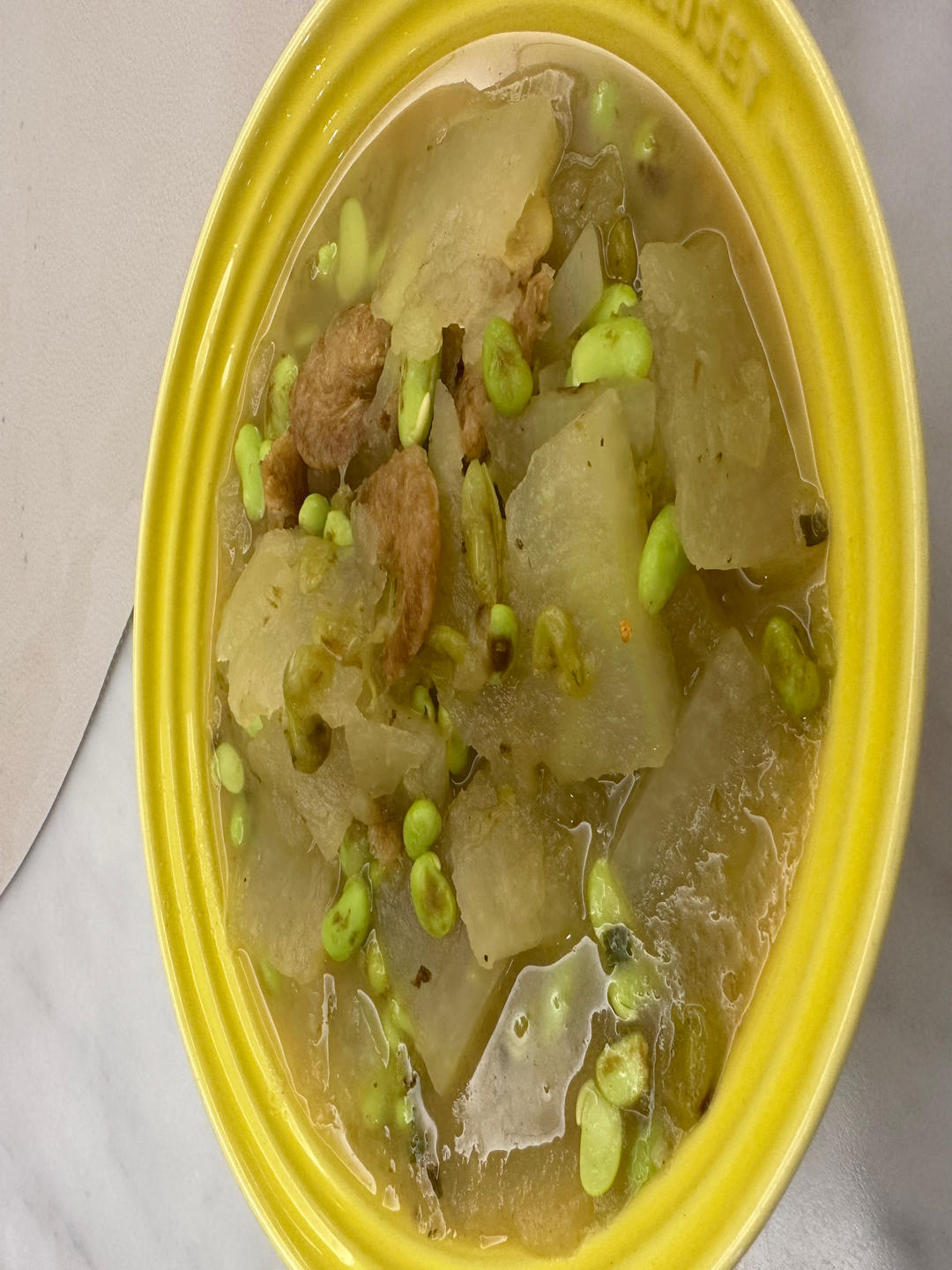 毛豆烧冬瓜海米，鲜！清淡口，养肠胃