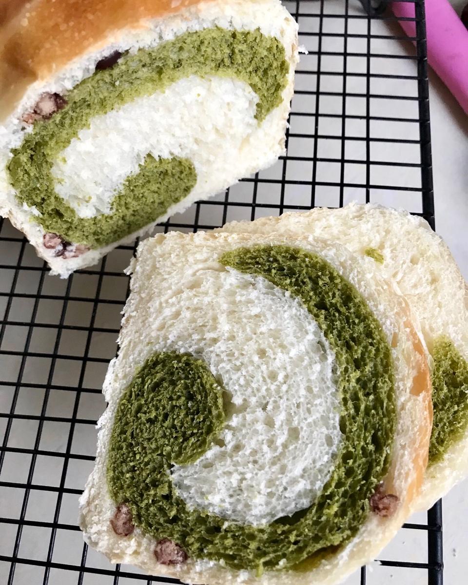 最正宗的日式抹茶红豆吐司