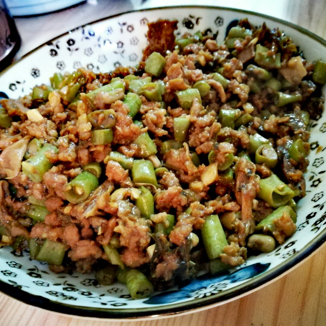 肉沫豆角下饭菜