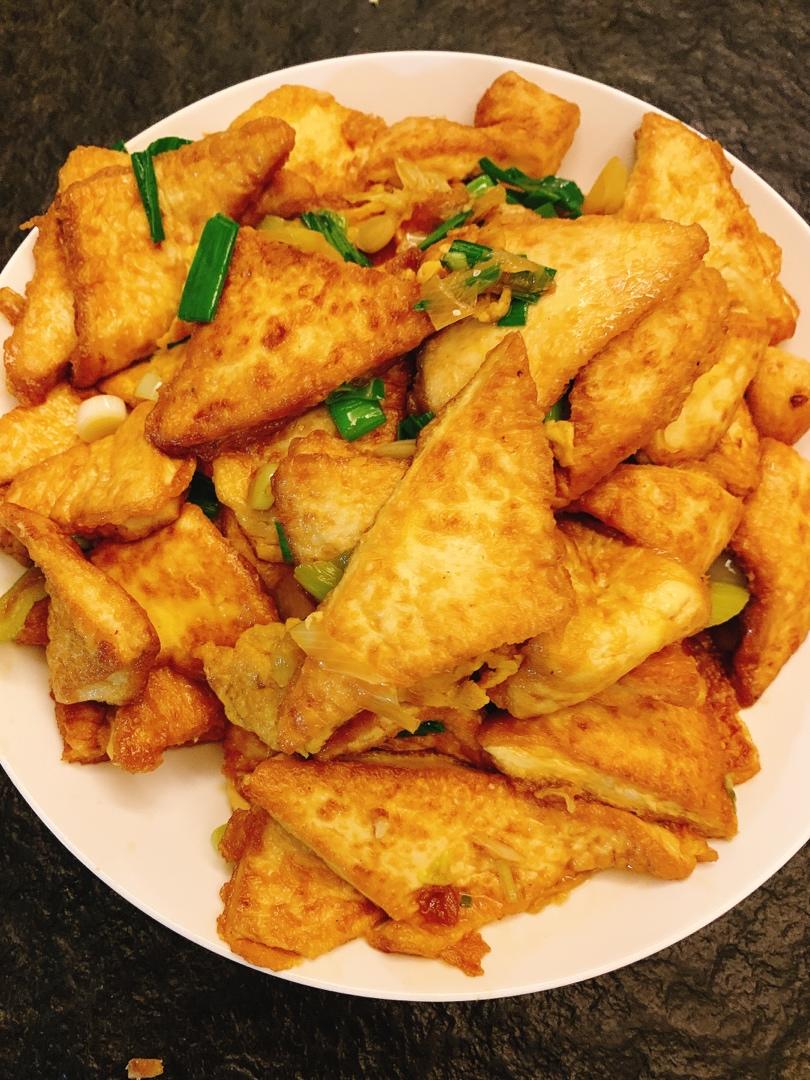 孙悟兜子做的焖煎豆腐