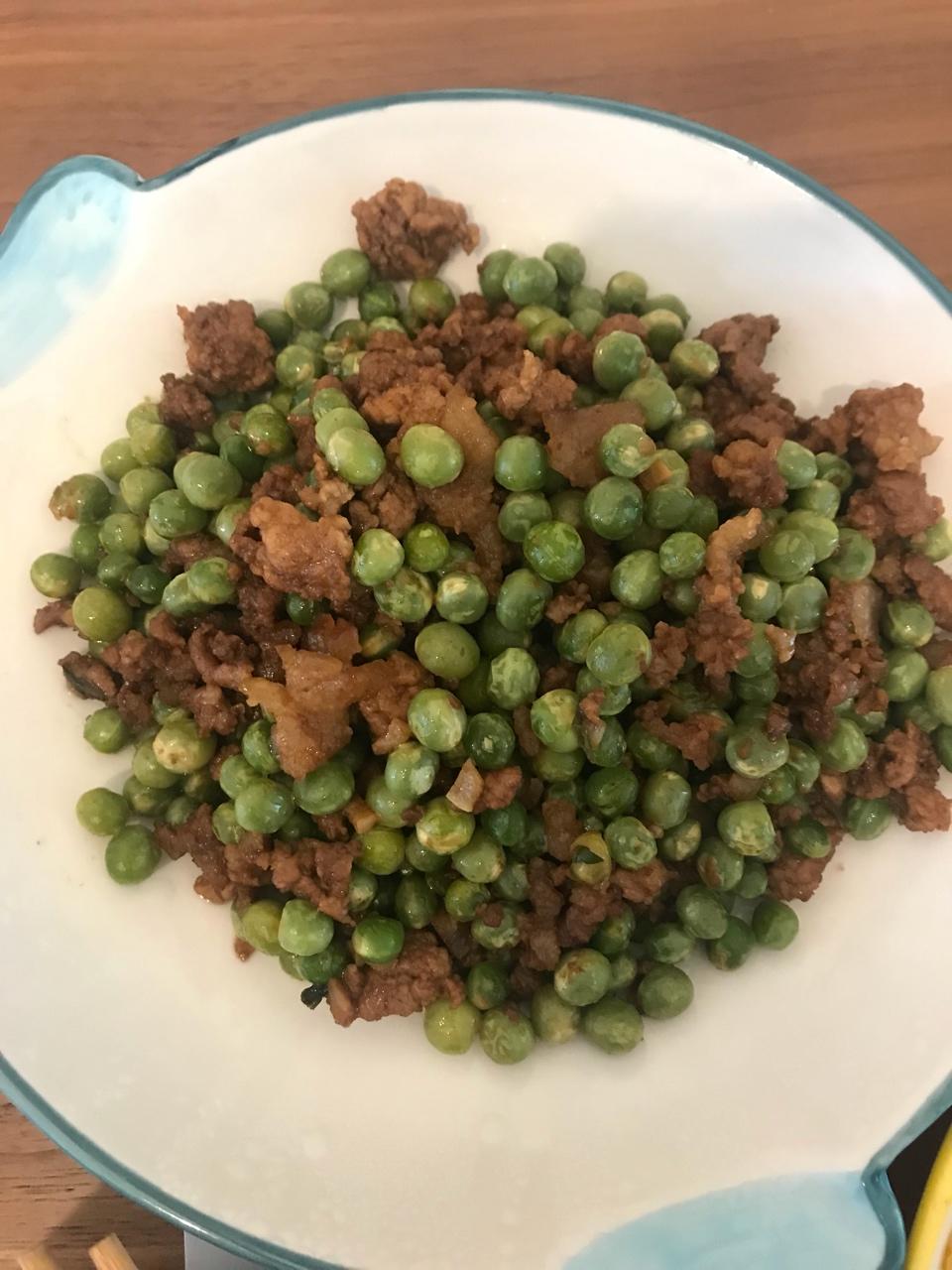 蒜香肉末豌豆