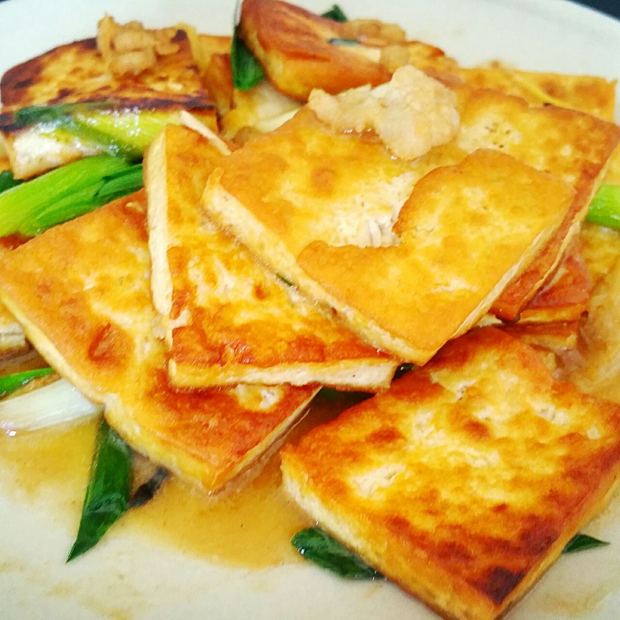 baber做的香煎豆腐家常豆腐