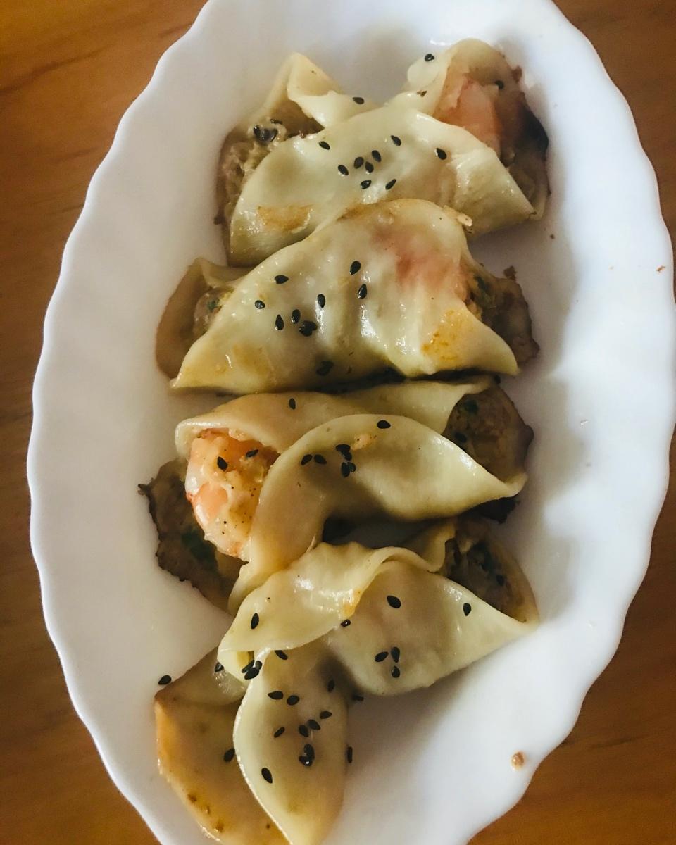 酥脆鲜虾锅贴