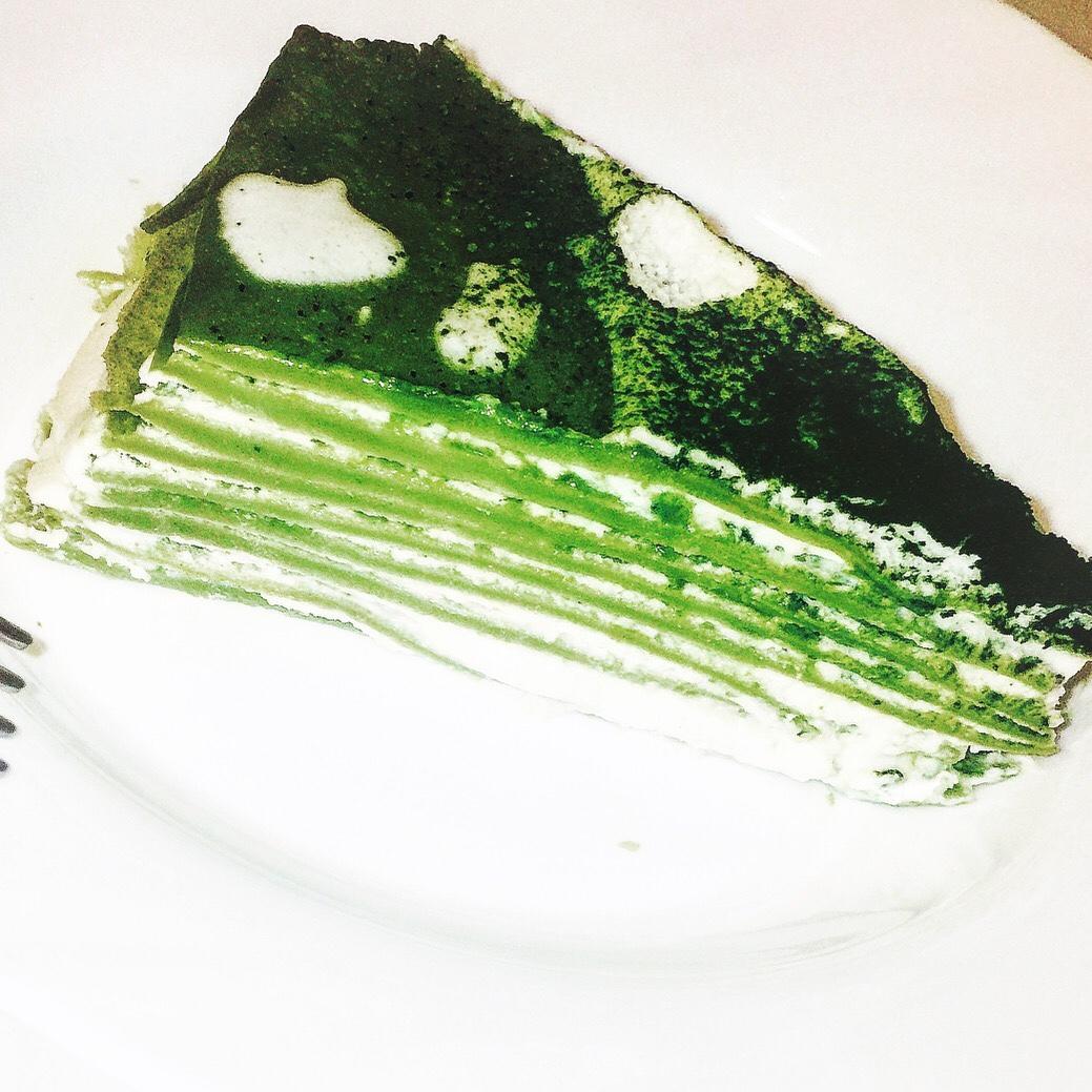 美味的煎蛋糕—抹茶千层蛋糕