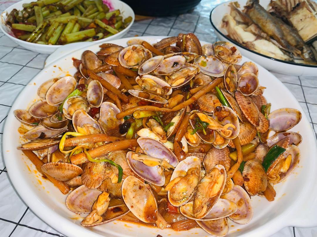 老友炒花甲的做法