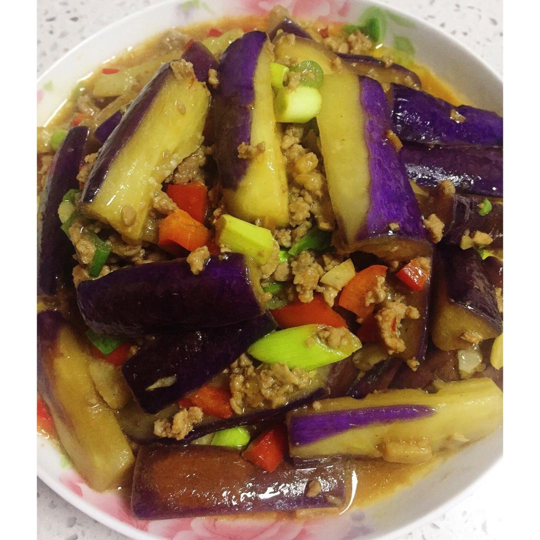 红烧肉沫茄子