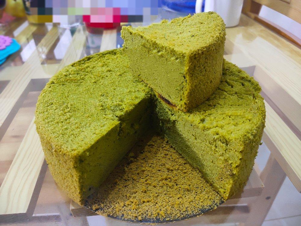 8寸抹茶戚风蛋糕