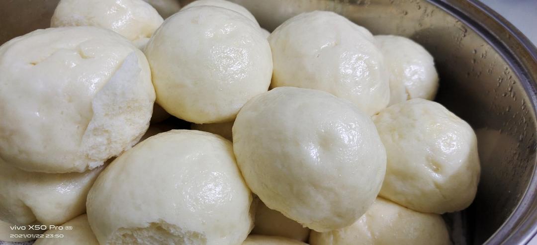 牛奶甜馒头  （一次性发酵）