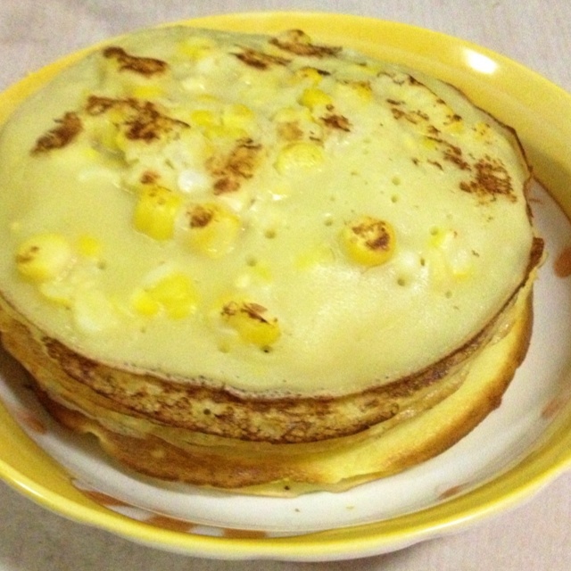 蛋香鲜玉米饼