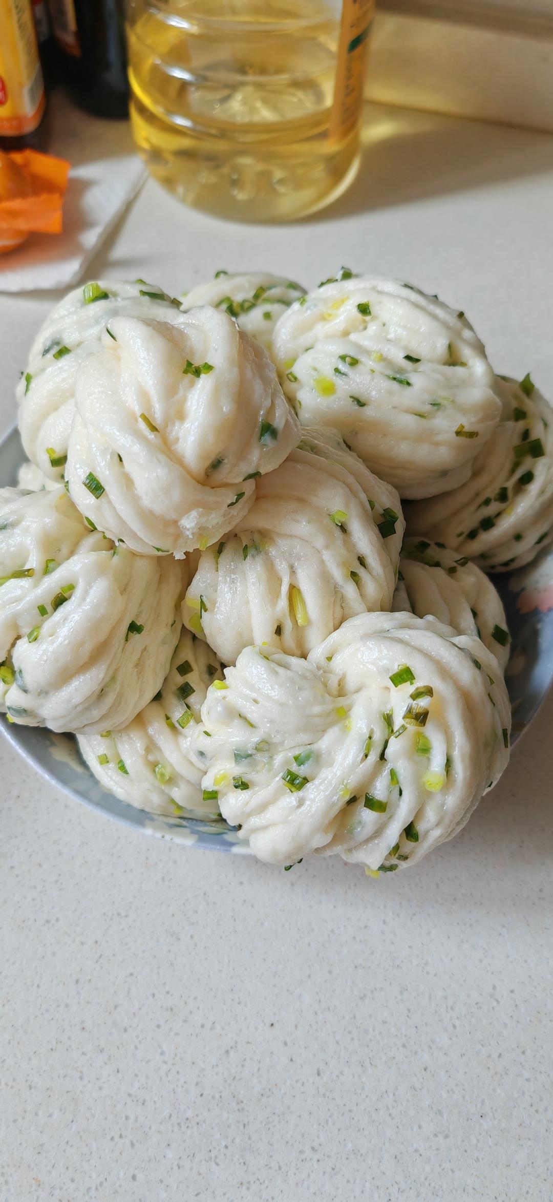 葱油花卷，一根筷子卷出漂亮的造型