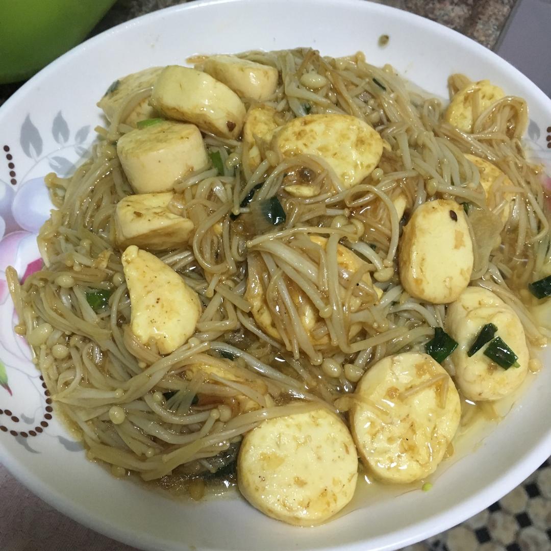 超级下饭菜--金针菇日本豆腐
