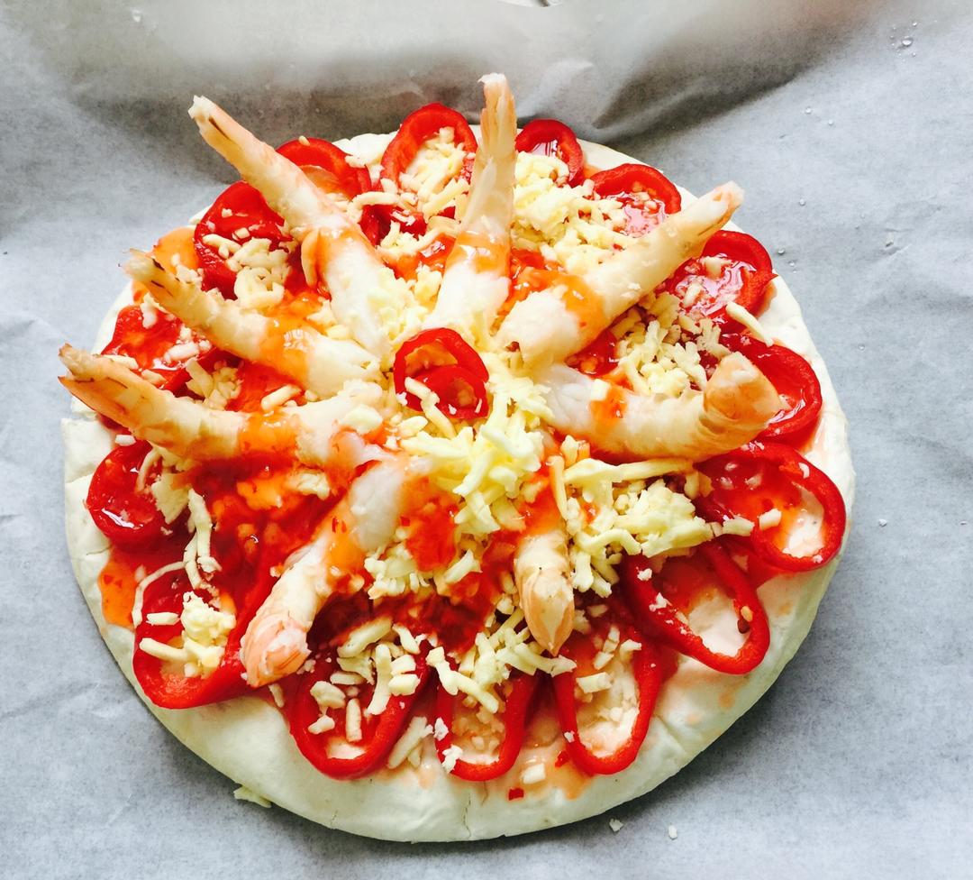 alice文艺小资范做的富贵大虾披萨