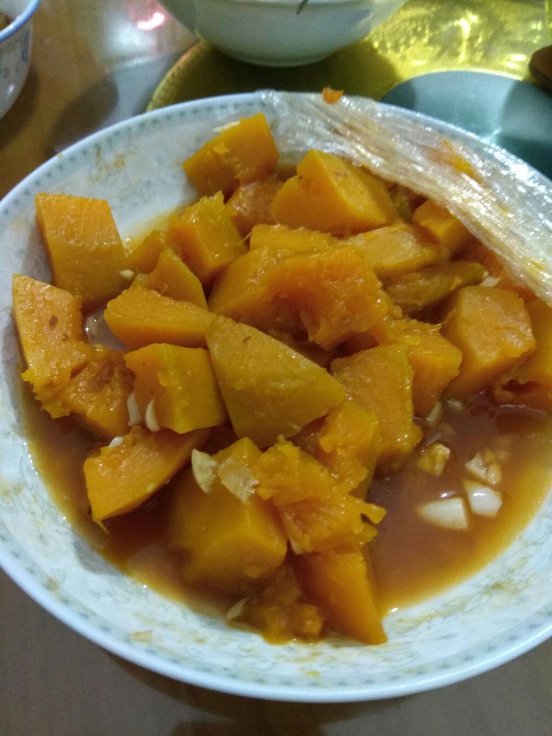 蚝油蒜蓉南瓜（微波炉）