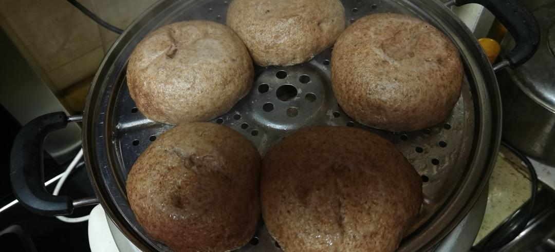 超松软黑全麦馒头（无糖无油适合减肥减脂）