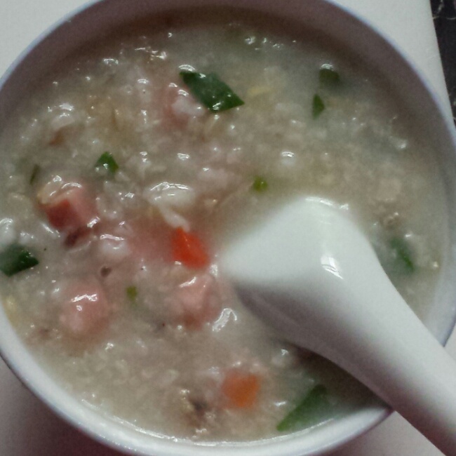 鲜虾蔬菜粥