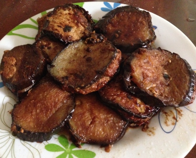 红烧茄子夹肉饼