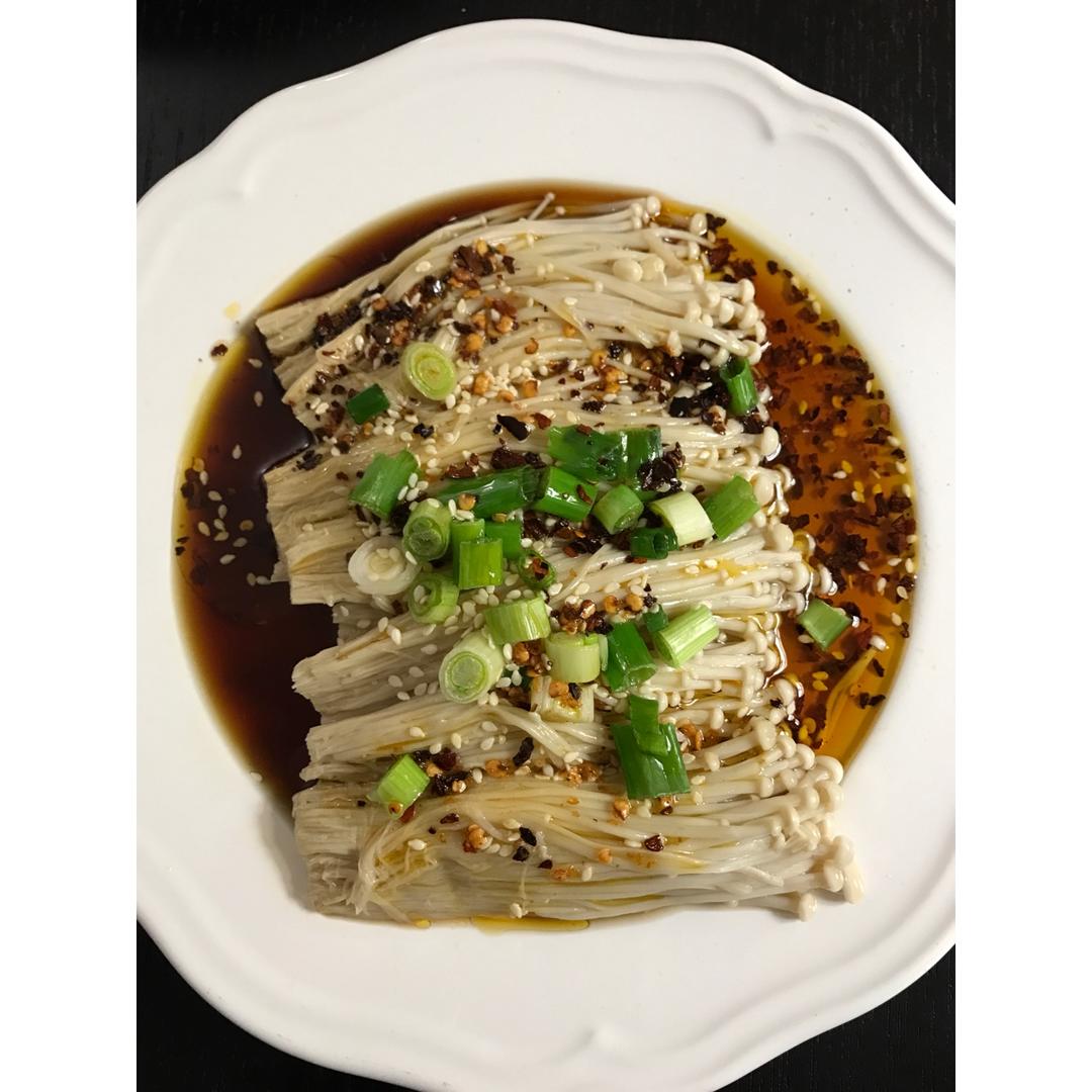 白灼油淋金针菇
