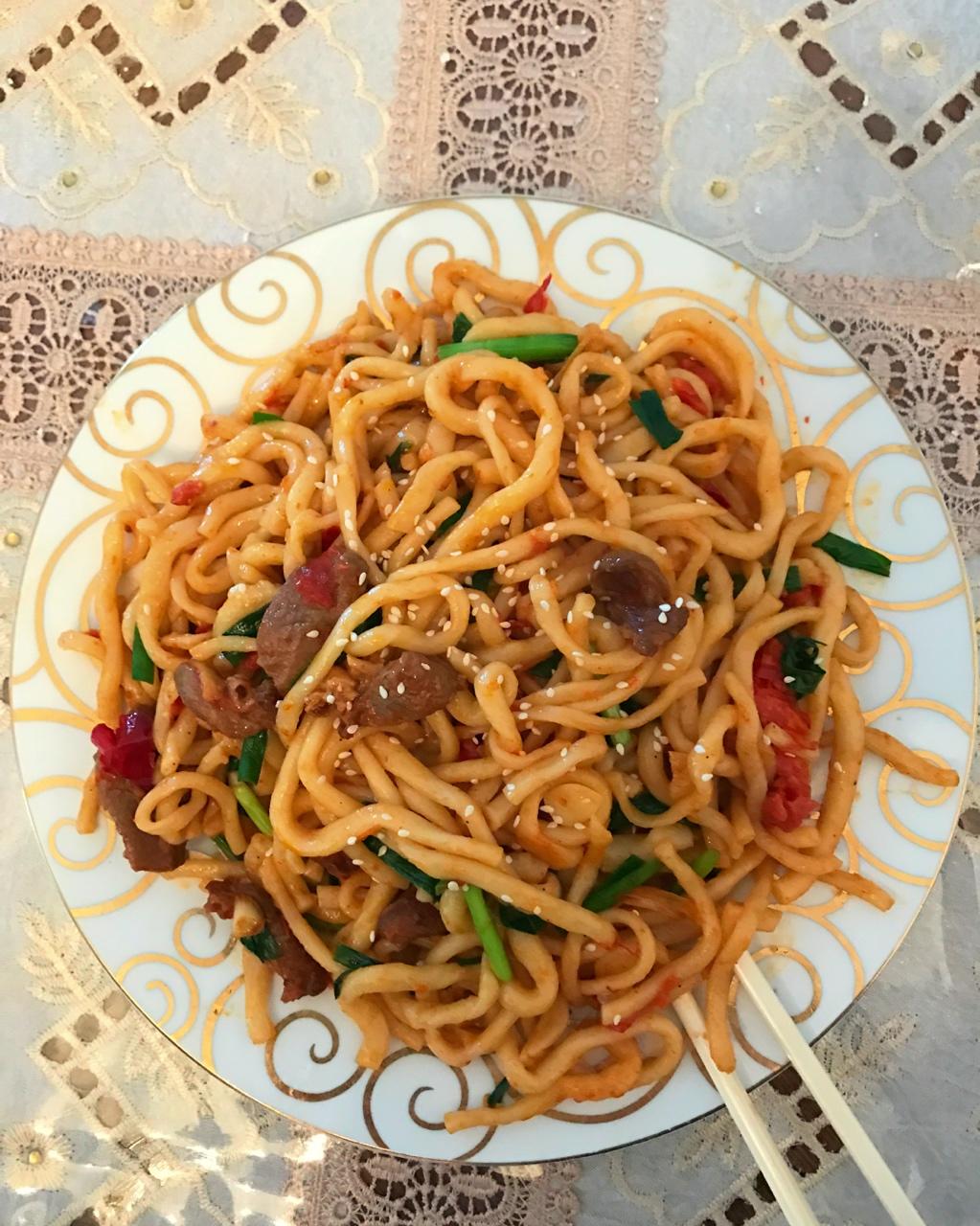 almire做的新疆干煸炒面