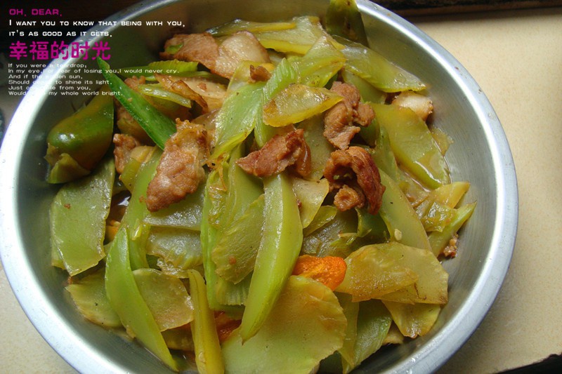 莴笋炒肉丝