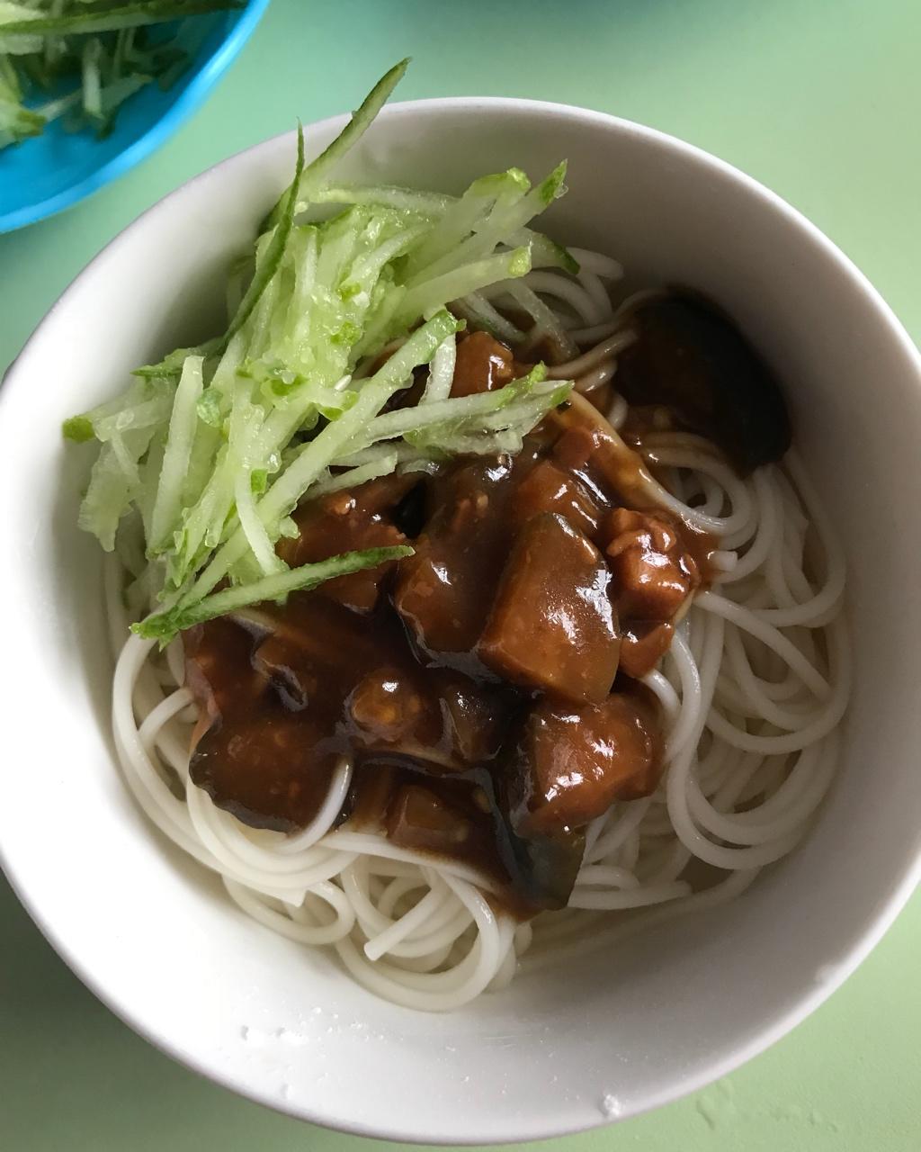 尖椒茄子打卤面