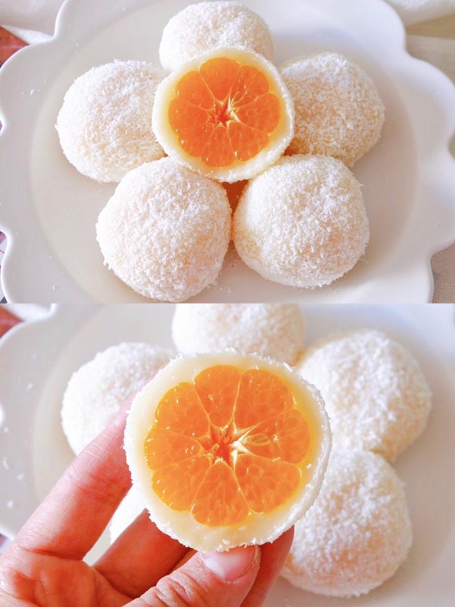 好看好吃的橘子糯米糍🍊酸酸甜甜糯叽叽❗️的做法