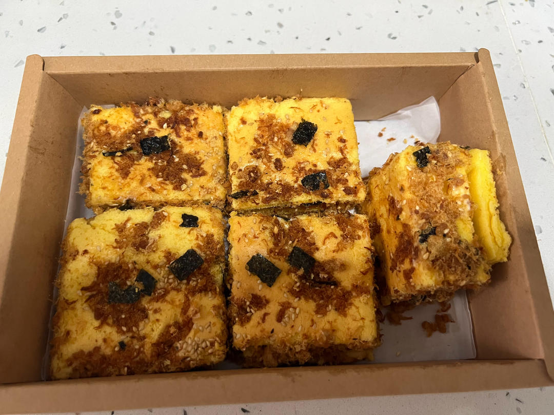 不用卷的肉松蛋糕～