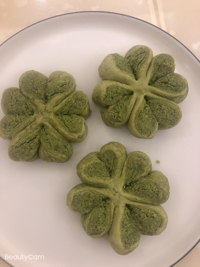 幸运四叶草抹茶椰蓉酥【北鼎烤箱食谱】