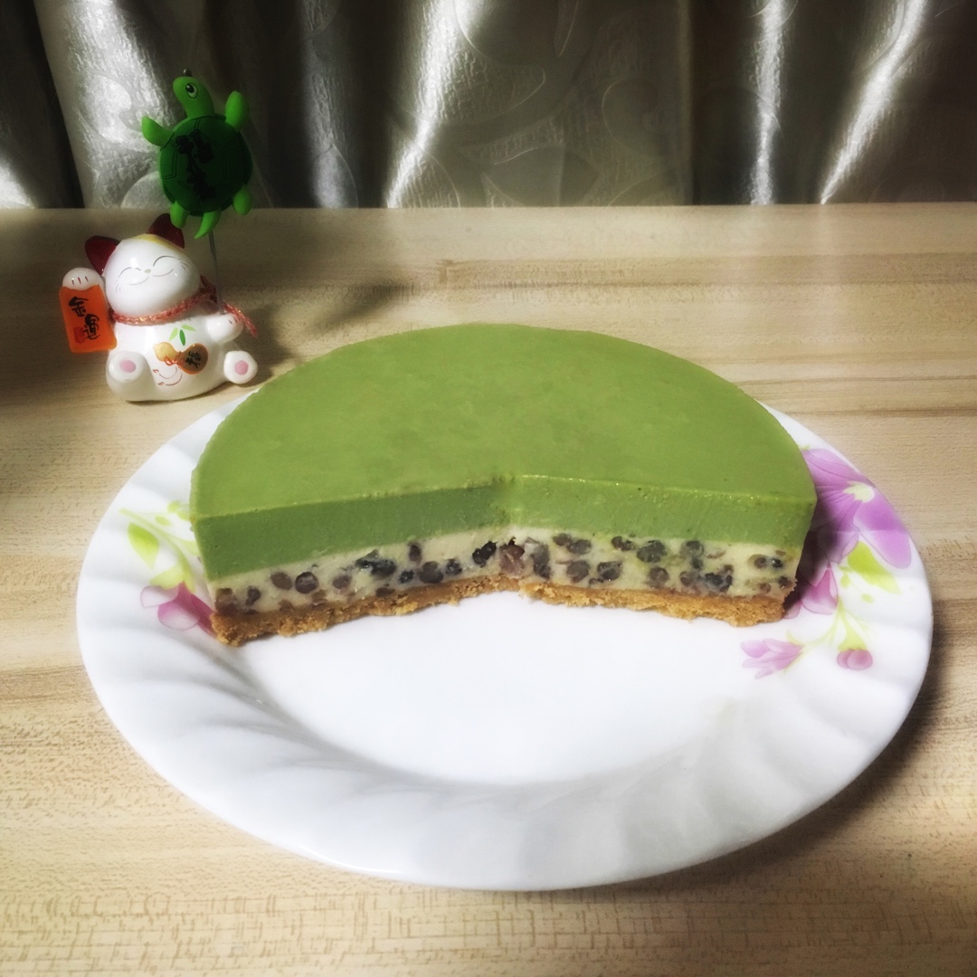 抹茶红豆冻芝士