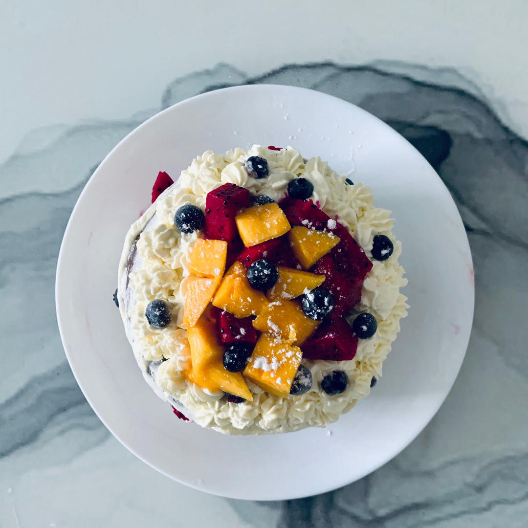 空气炸锅蛋糕 戚风（6寸超详细打蛋/脱模步骤）