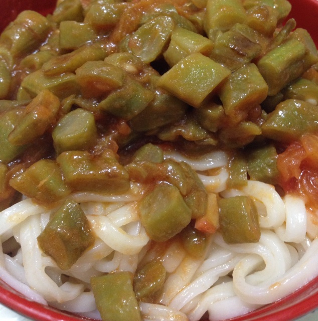 西红柿豆角蒸面