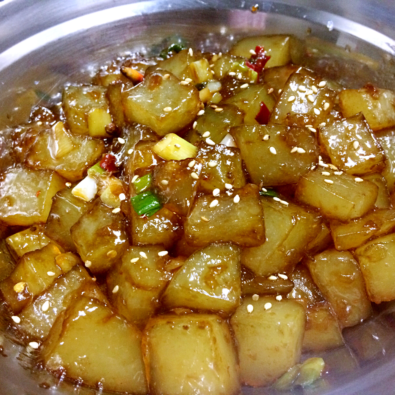 糖糖爱吃糖8做的炒凉粉