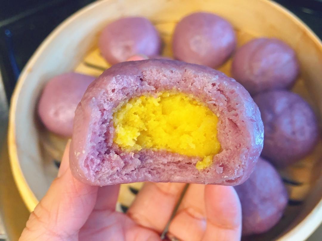 紫薯奶黄包