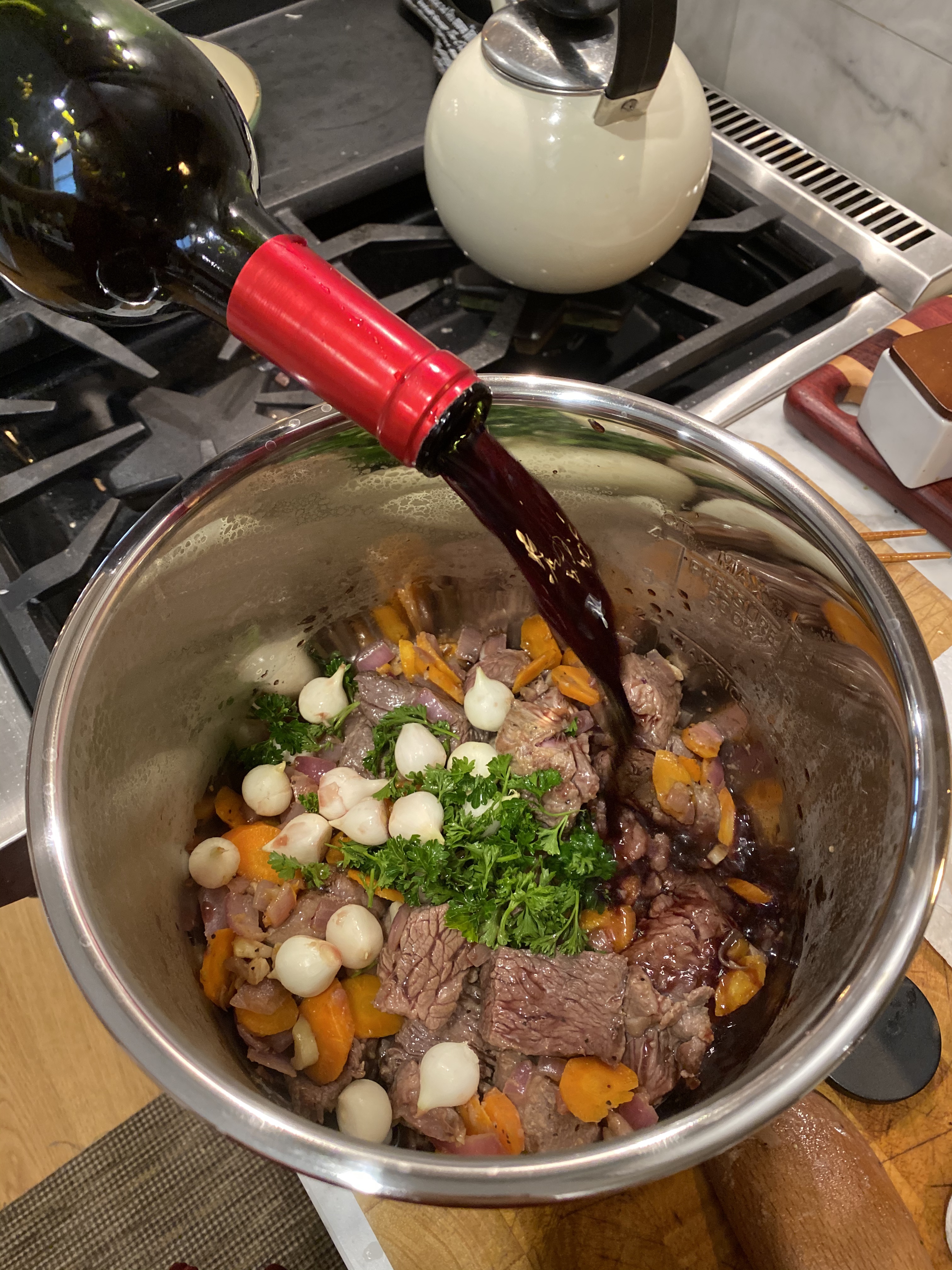 勃艮第红酒烩牛肉        Boeuf Bourguignon           传统菜谱+懒人做法的做法 步骤7