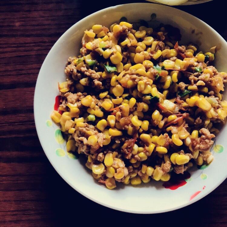 玉米炒肉末【超级下饭的快手家常菜】