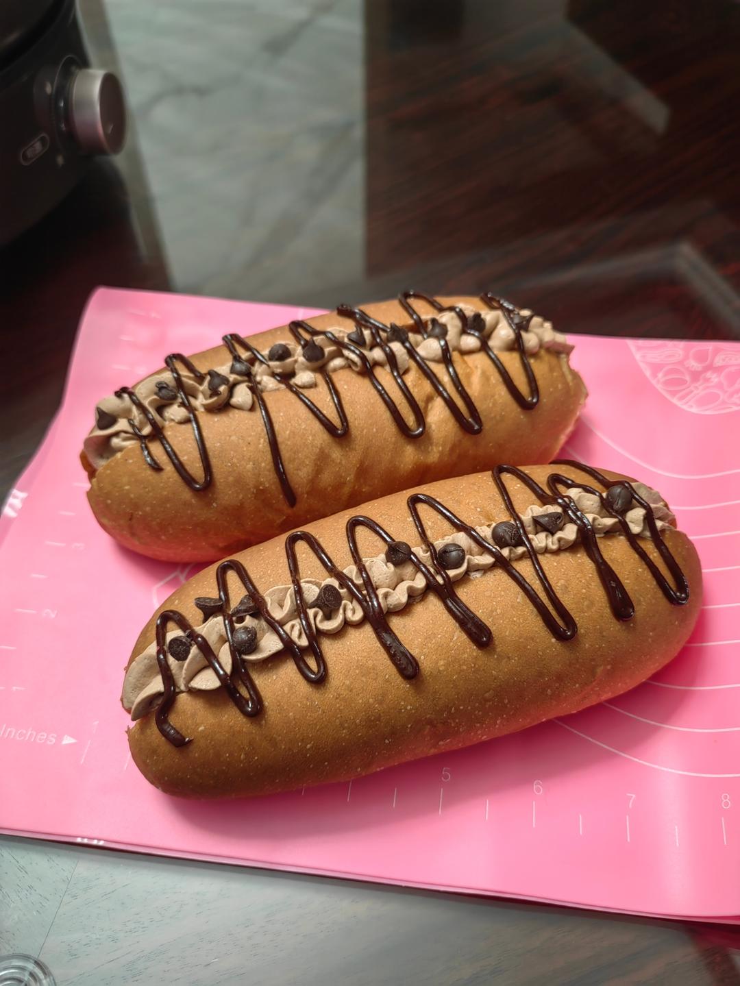 巧克力爱好者必做！巧克力奶油面包！