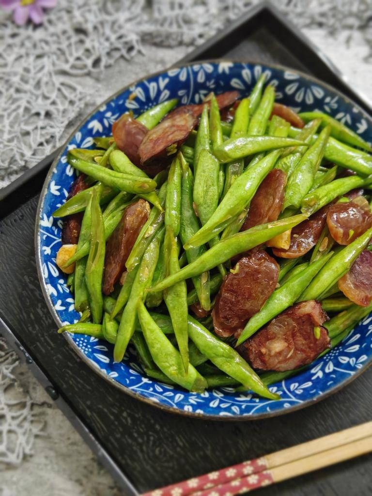 四季豆炒腊肠