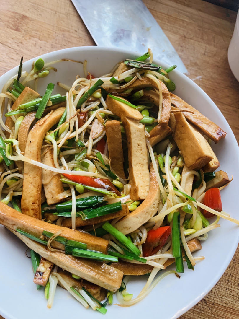 zy11118做的豆干炒豆芽家常小菜