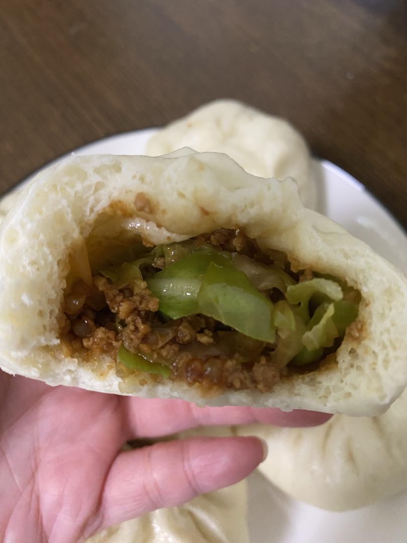 猪肉圆白菜包子馅。