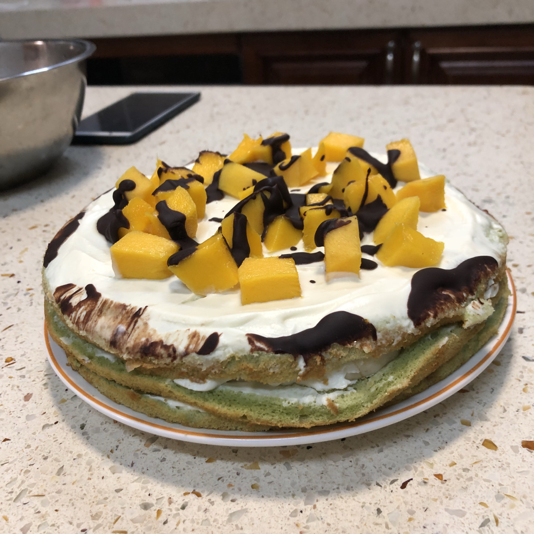 《Tinrry+》香蕉巧克力戚风裸蛋糕（6寸）~浓郁巧克力，香甜软糯的香蕉果肉~