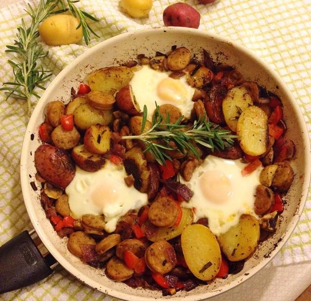 rosemary potato skillet with sausage的做法