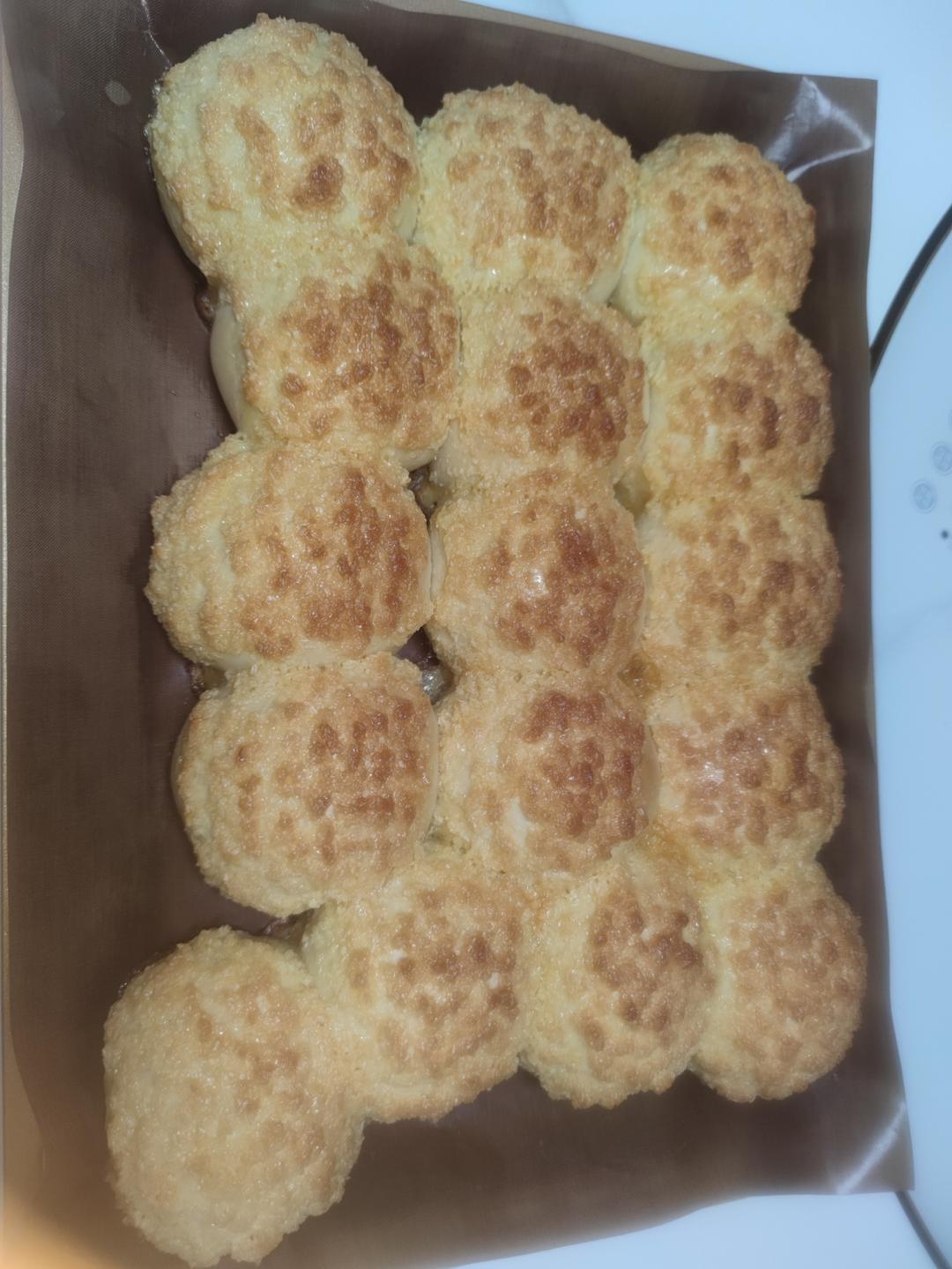 一次发酵同样松软的椰蓉小面包
