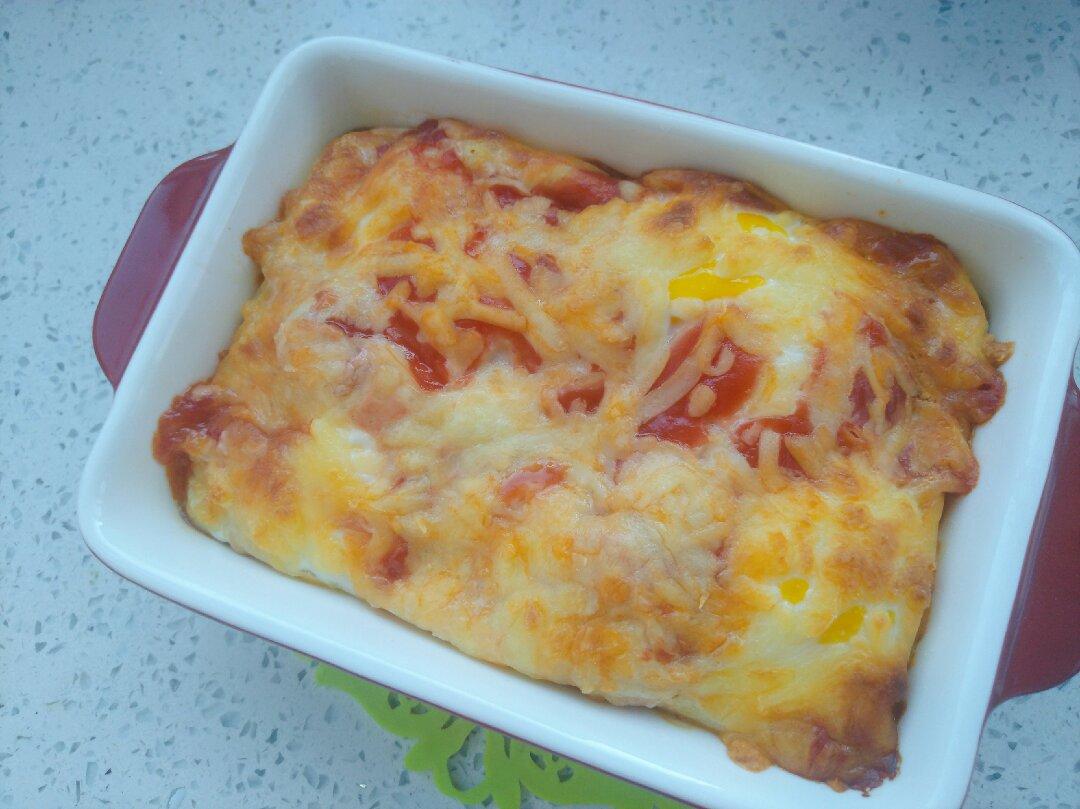 只需摆好材料去微波！惊艳全家的早餐端上桌：香肠奶酪烘蛋